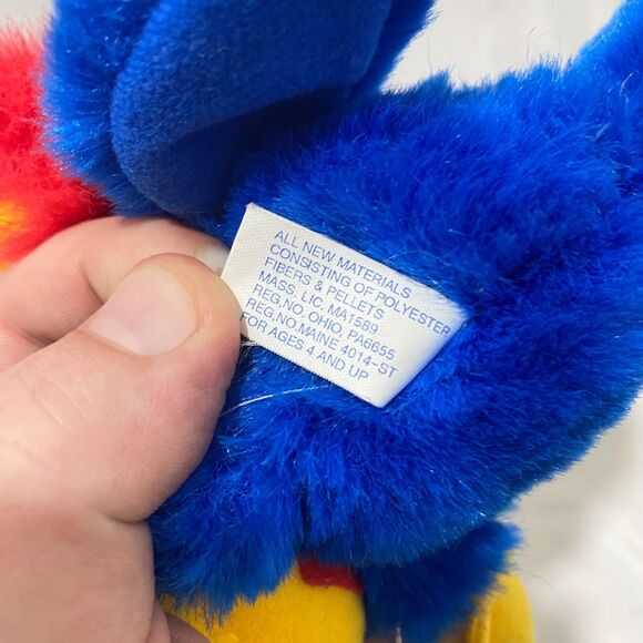 Vintage University of Kansas Mascot Jayhawk Dan Brechner Stuffed Plush Toy 6 In - Picture 7 of 7